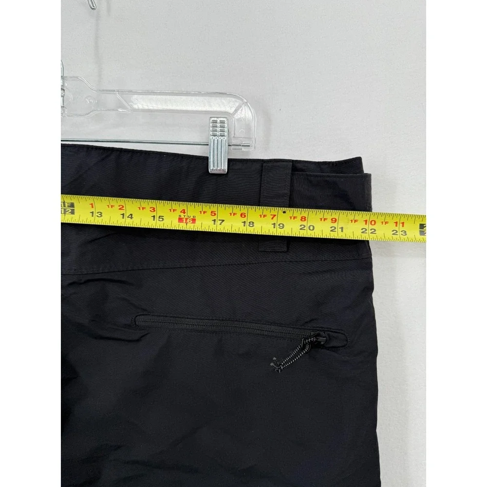 Lands' End Men's XL Tall Rain Pants Waterproof Nylon Black Zip‎ Pockets